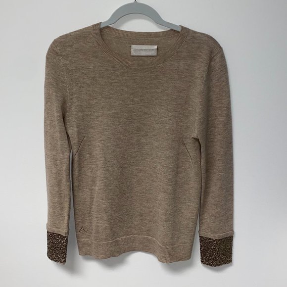 Zadig & Voltaire Beige Crew Neck Sweater - Picture 1 of 2